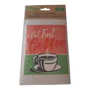 Iron-On Transfer 'But First, Coffee'